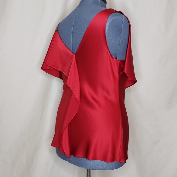 🌶HOST PICK🌶 Diane Von Furstenberg Fiery Red Blouse - Picture 6 of 8